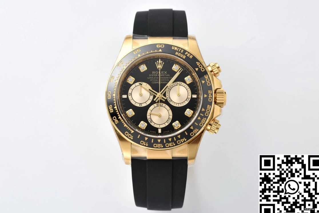 Rolex Hourmarker M126518 Diamond Cosmograph Factory Daytona Bezel Black Clean 0725